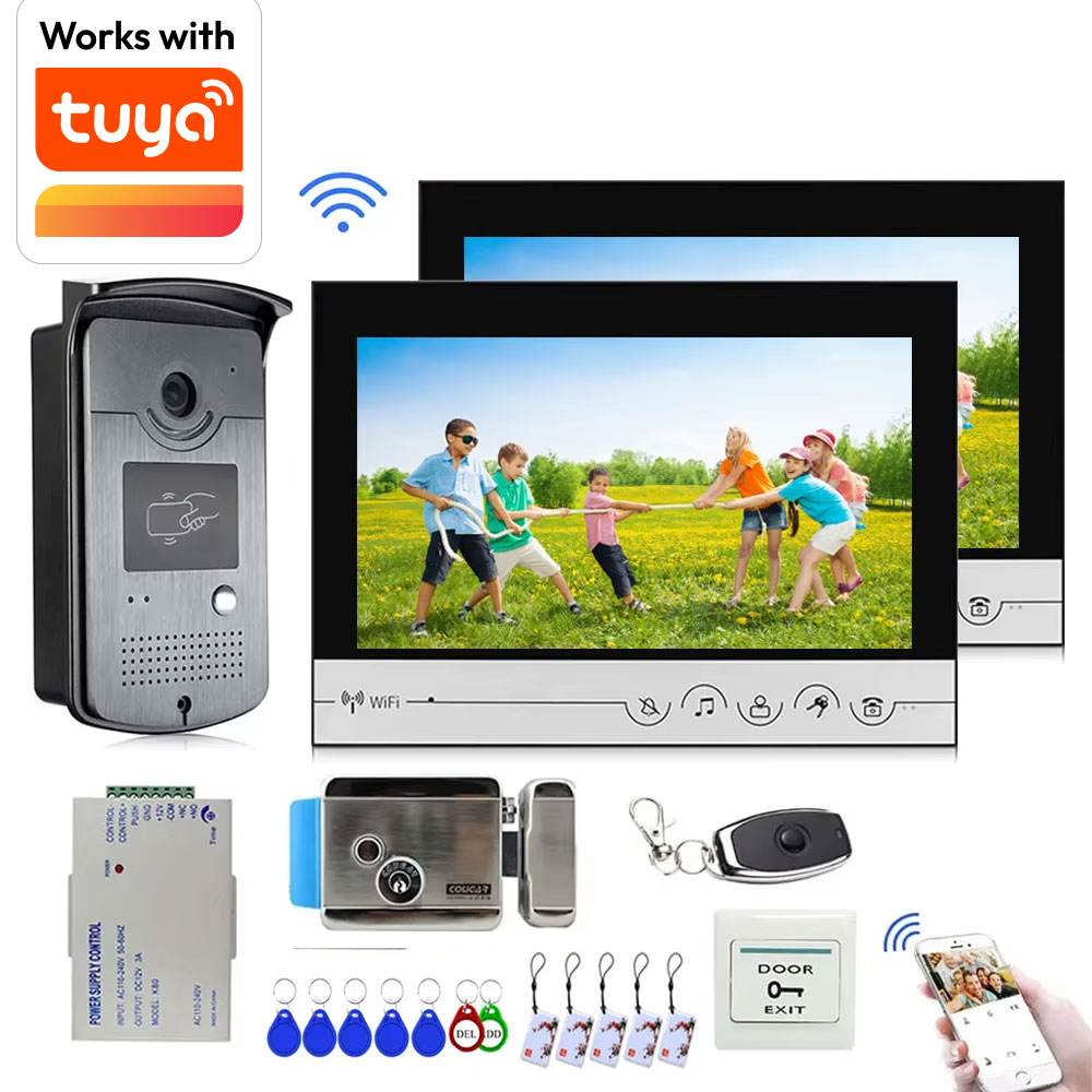 Smart Doorbell Wired - Tuya 9 inç renkli kablosuz WiFi