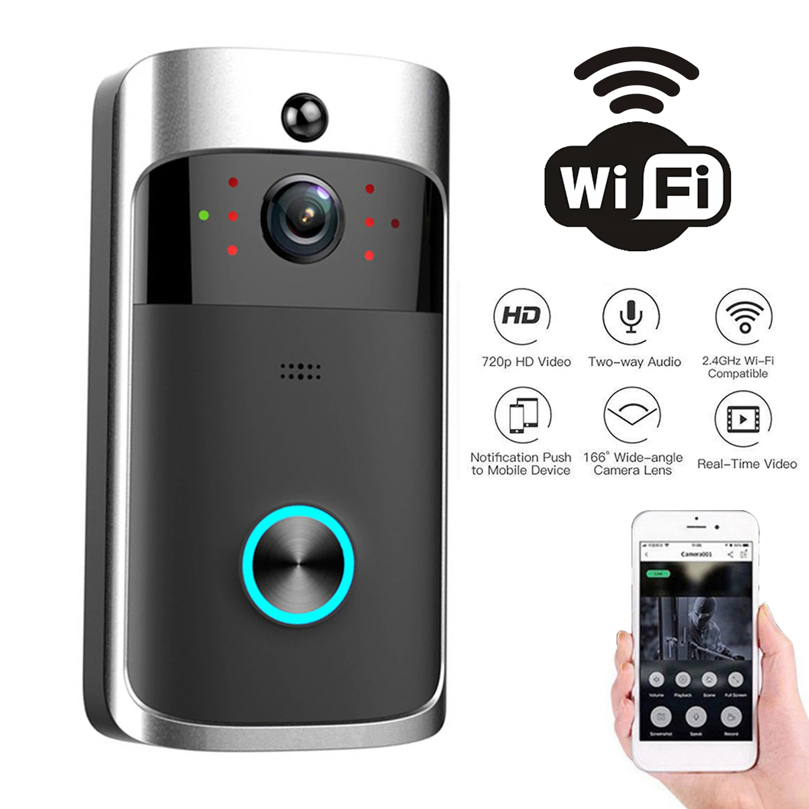 Smart Doorbell Wired - 2026 YENI V5 Görüntülü Kapı Zili