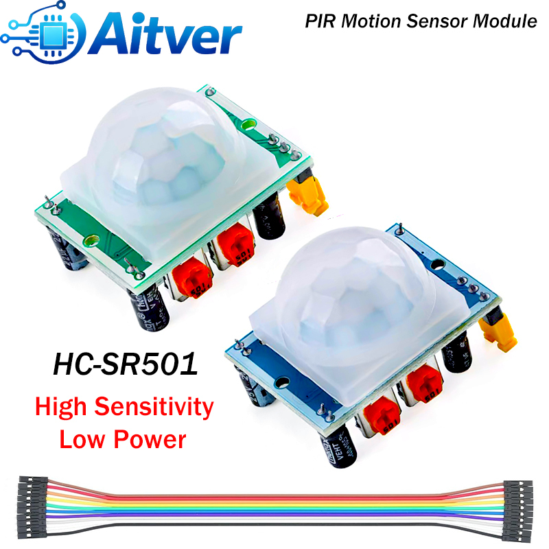 Motion Sensor Pir Wired - HC-SR501 PIR Hareket Sensörü Modülü, Dupont