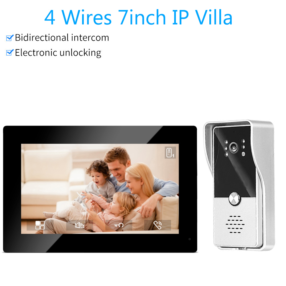 Smart Doorbell Wired - 7 inç Renkli Kablolu Görüntülü Interkom