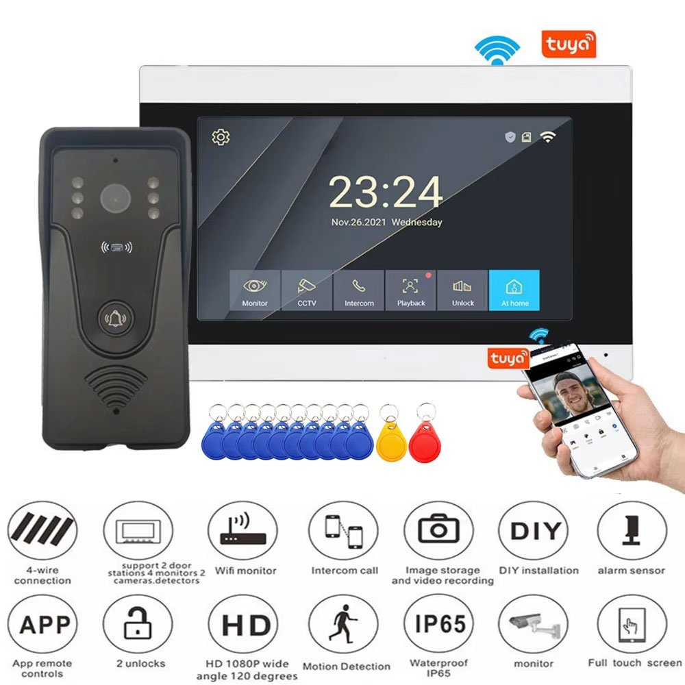 Smart Doorbell Wired - Tuya 1080 P 7 Inç Renkli