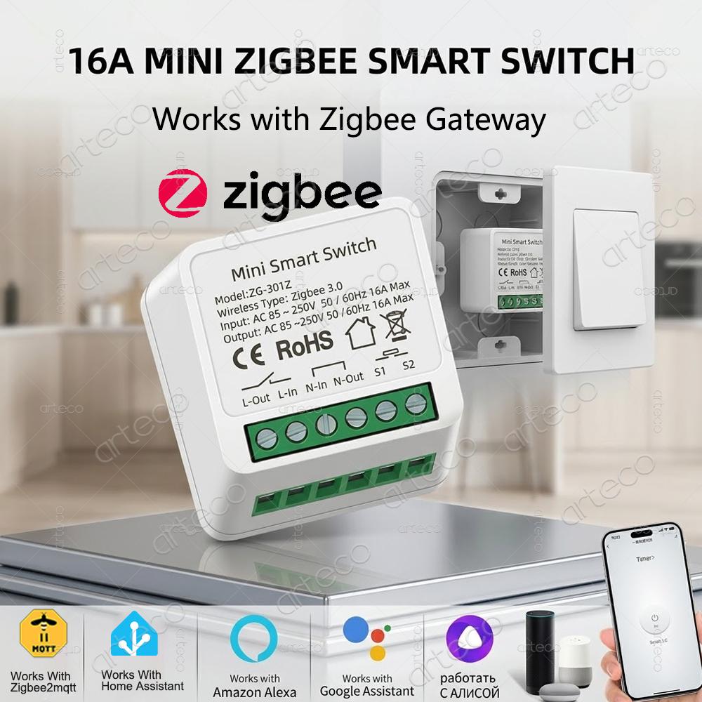 Diy Home Automation Hub - Mini Zigbee 3.0 Akıllı Anahtar 16A