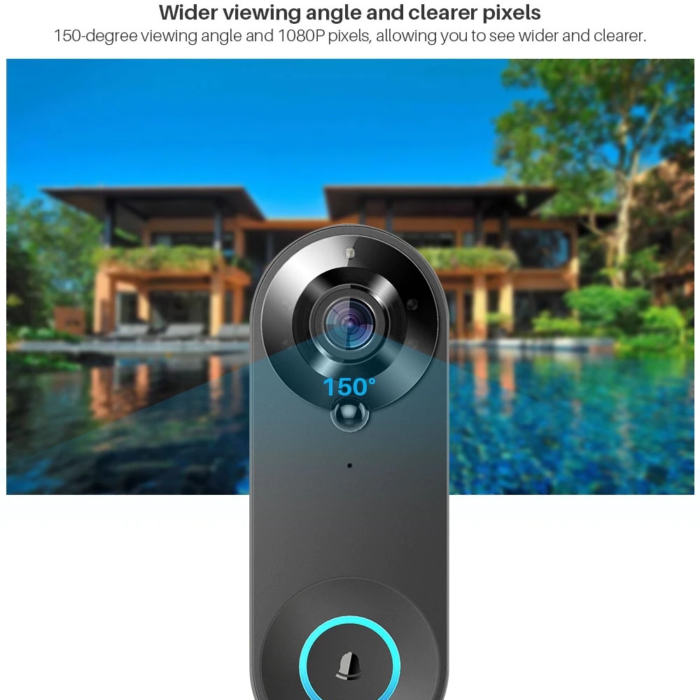 Tuya 1080P kablosuz WIFI kapı  - Smart Doorbell Wired incelemesi ve fiyatı