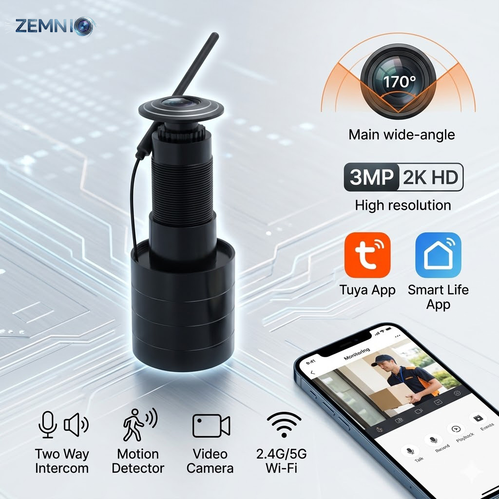 ZEMNIO 2K 3MP Akıllı Kapı Göze - Smart Doorbell Wired incelemesi ve fiyatı