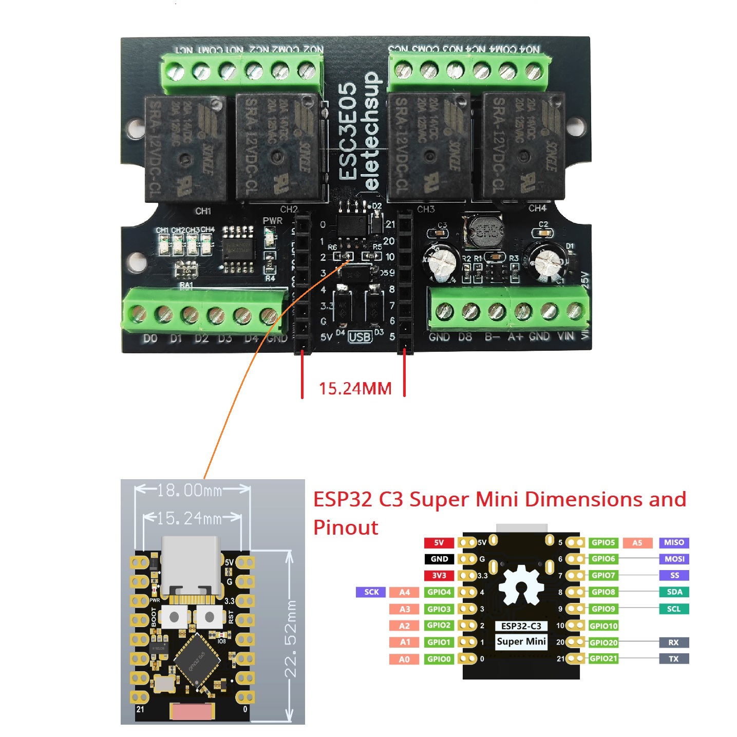 ESC3B04 ESP32-C3 Endüstriyel R - Home Automation Industry incelemesi ve fiyatı