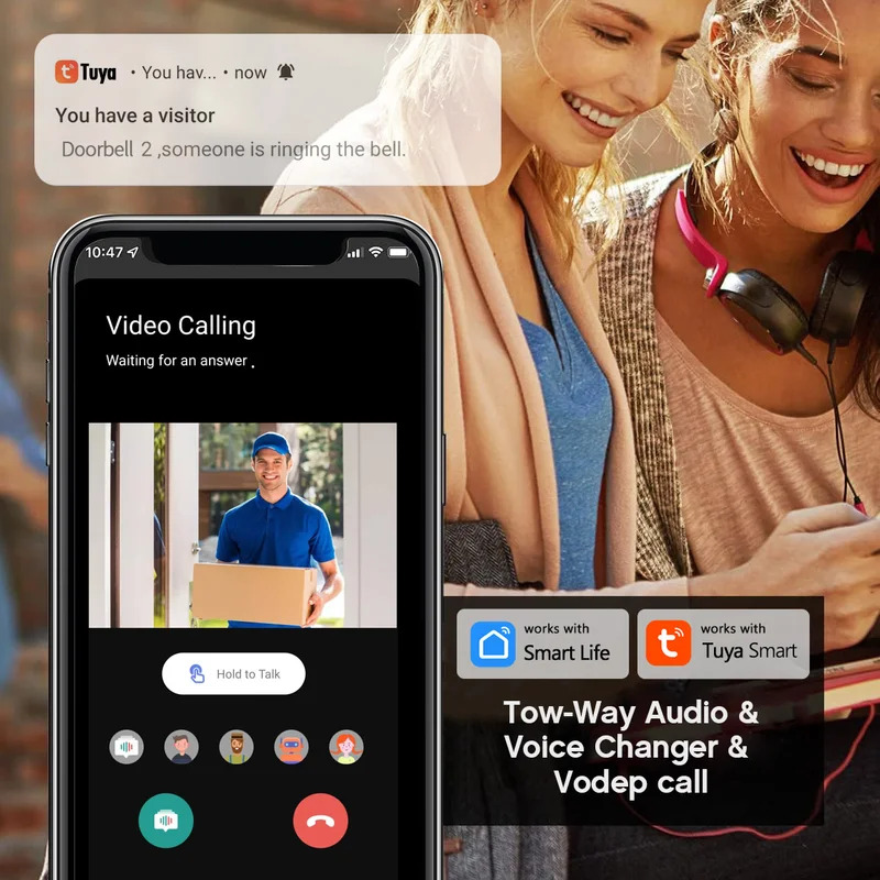 Tuya WiFi kapı zili 2 yönlü HD - Smart Doorbell Wired incelemesi ve fiyatı