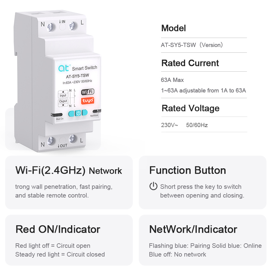 Akıllı Anahtar Devre Kesici Tu - Home Automation Industry incelemesi ve fiyatı
