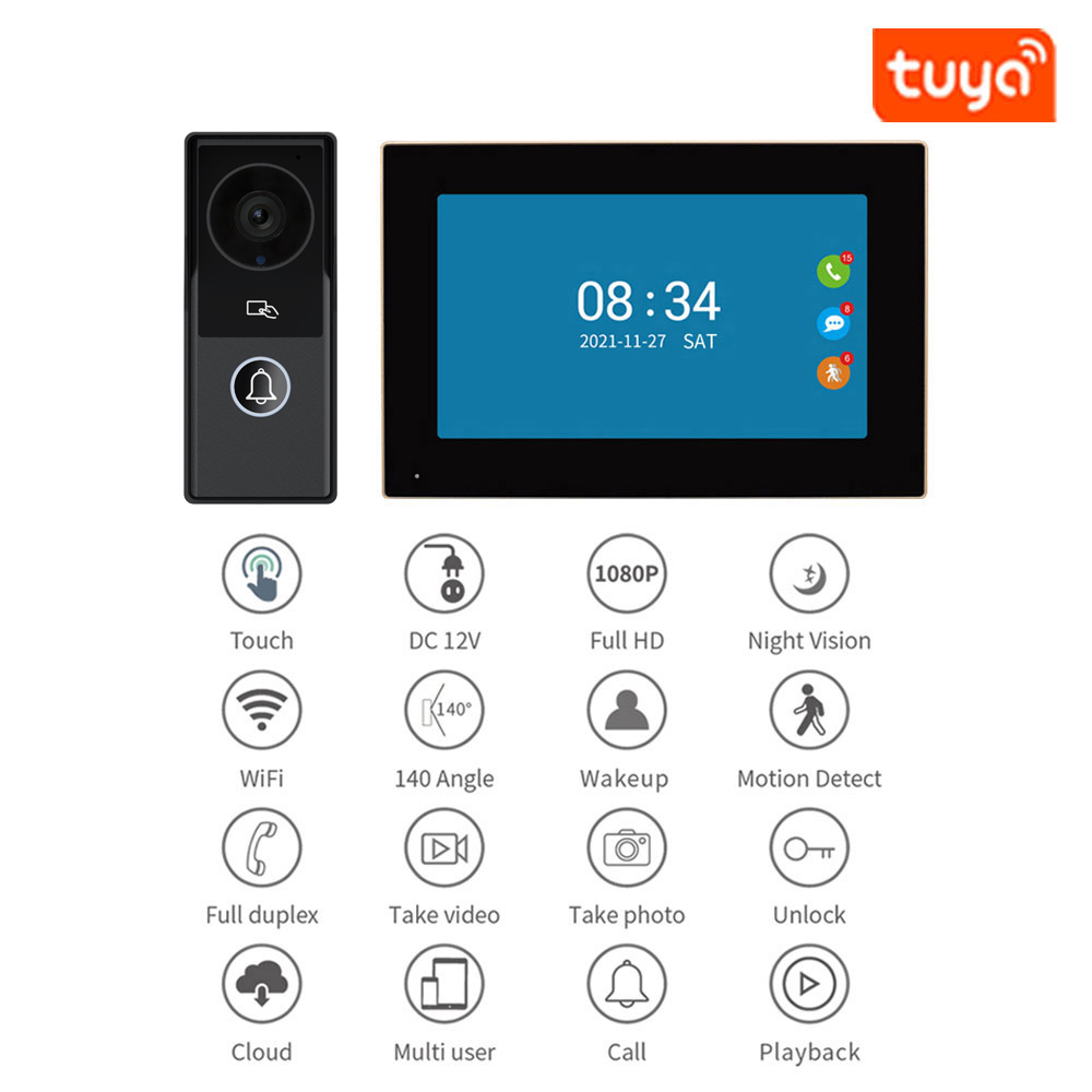 7/10 inç görüntülü interkom 10 - Smart Doorbell Wired incelemesi ve fiyatı